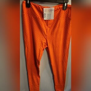 🍉NWT LuLaRoe Orange Leggings Vibrant Seamless Comfort